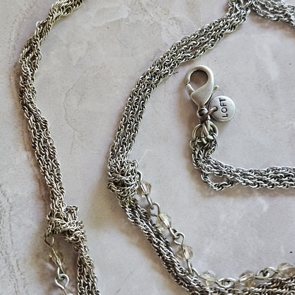 Ann Taylor Silver and Beaded Necklace - Picture 4 of 11